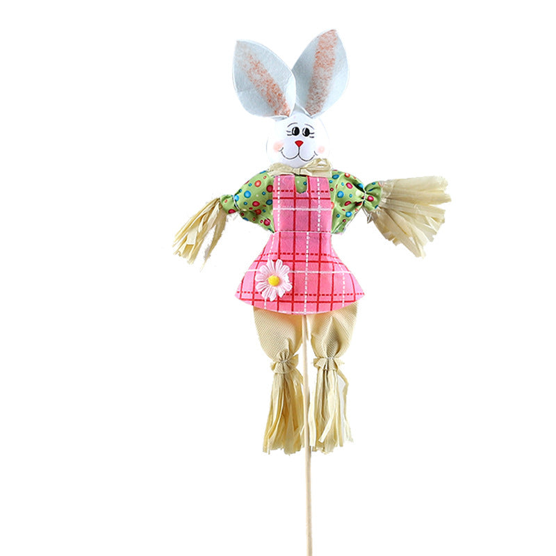 Bunny Garden Figurine with Floral Details, 50 cm - product view 1