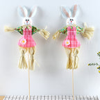 Bunny Garden Figurine with Floral Details, 50 cm - product view 2