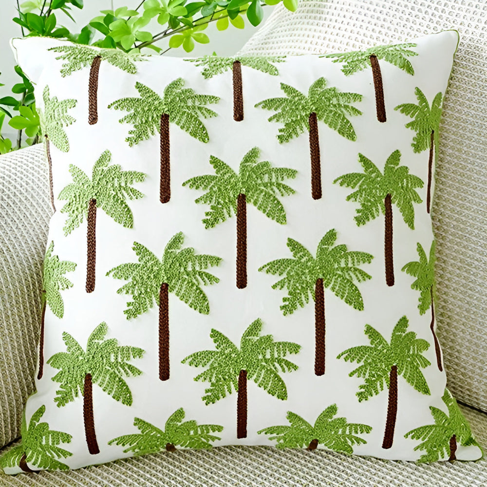 Green Botanical Leaf Cushion Cover – image 8