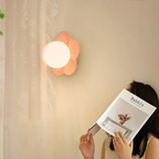 Flower Petal Wall Sconce, Danish Pastel Design - view 3