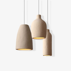 Textured Stone-Effect Pendant Light, Japandi Design - view 9