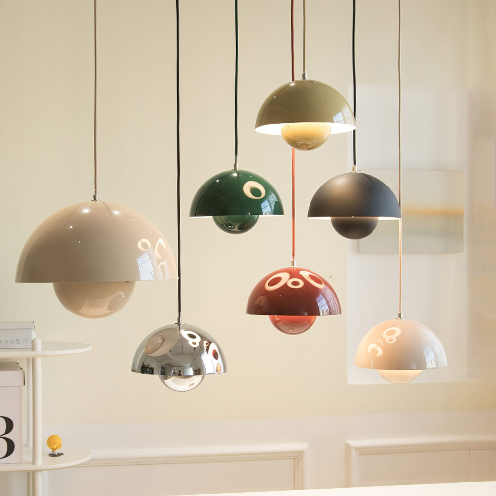 Layered Metal Dome Pendant Light, Mid-Century Style - view 31