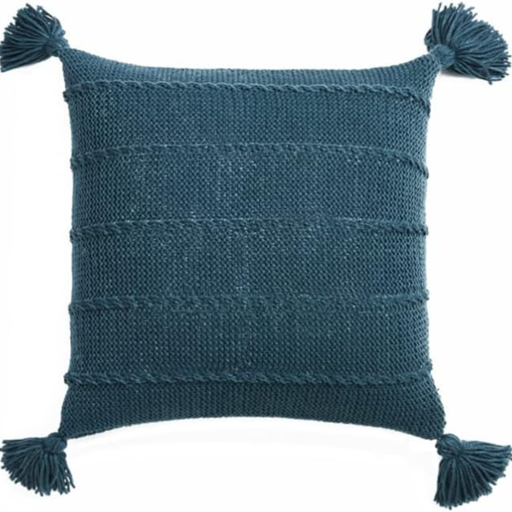 Knitted Tassel Acrylic Cushion Cover – image 3