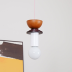 Geometric Wood Pendant Light, Sculptural Nordic Design - view 32