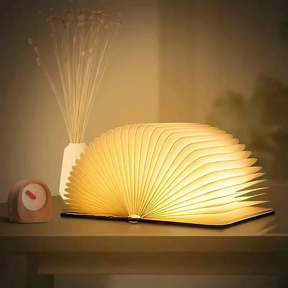 Foldable Book Lamp, USB Rechargeable LED Light with 3 Modes - product view 1