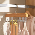 Wooden Eight-Hook Rotating Accessory Hanger – image 11