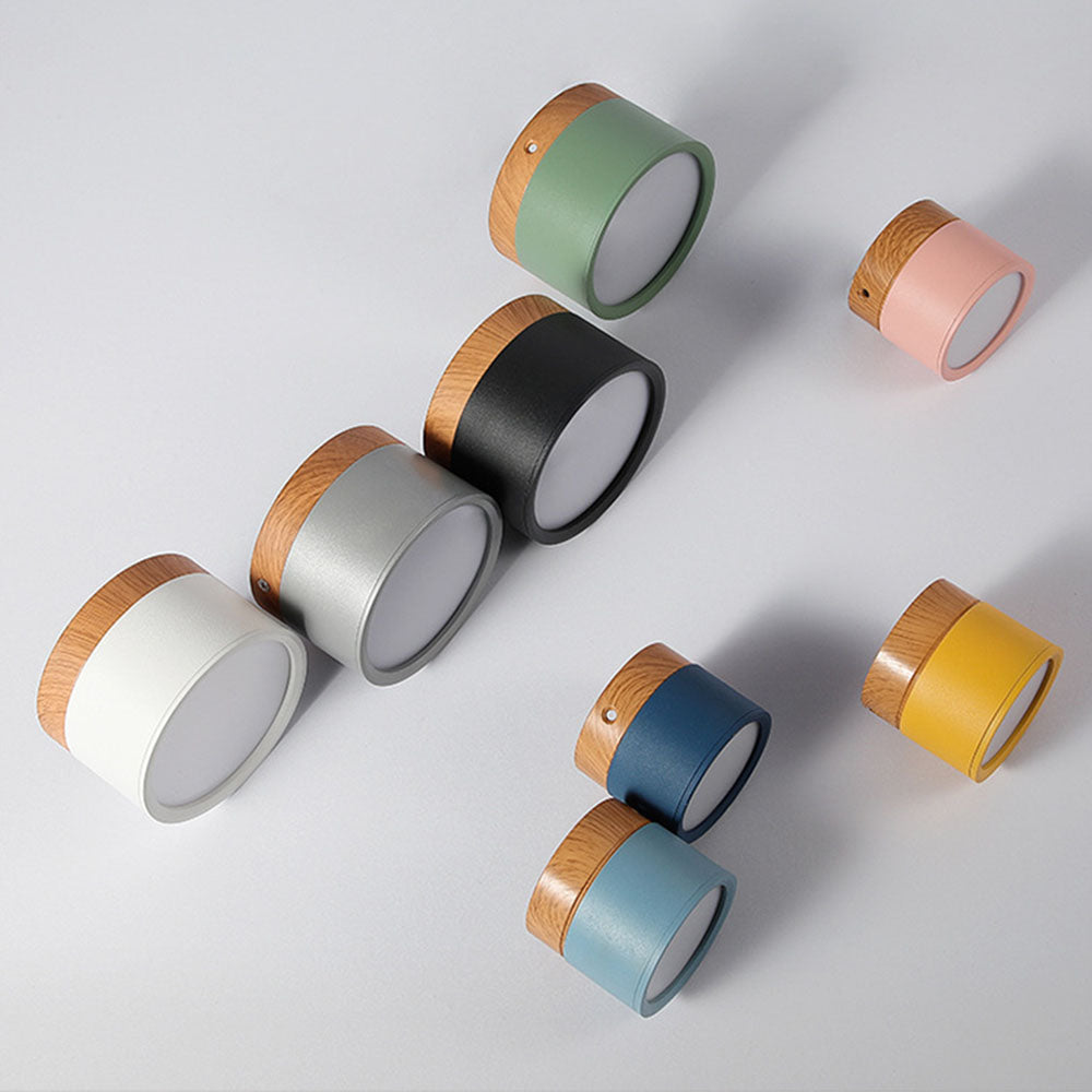 Wood-Effect LED Button Ceiling Light - view 14