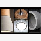 Concrete and Wood Pendant Light, Nordic Industrial Style - view 14