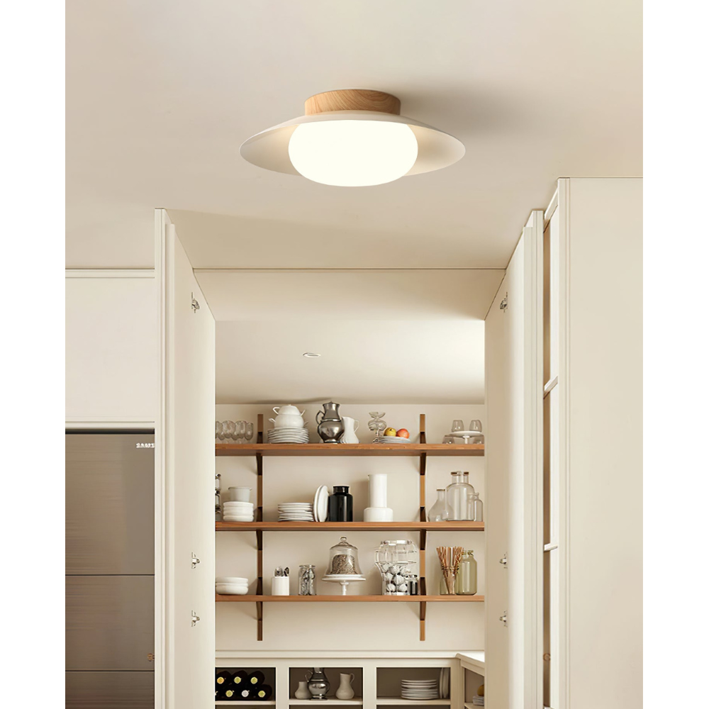 Cream Acrylic LED Flush Ceiling Light, 35 cm - view 10