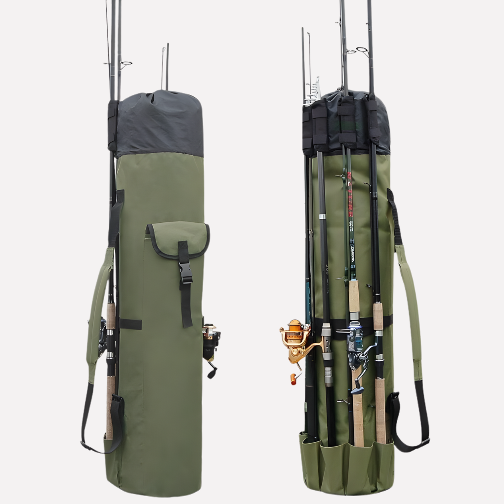 Nylon Fishing Rod and Reel Carry Bag with Shoulder Strap — product view 1