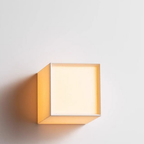 Fabric Cube LED Wall Sconce, White Japandi Design - view 6