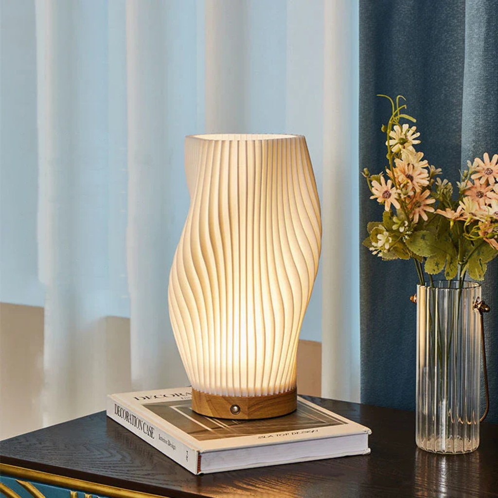 Textured Vase-Shaped LED Bedside Lamp with USB Cord - view 15
