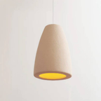 Textured Stone-Effect Pendant Light, Japandi Design - view 8