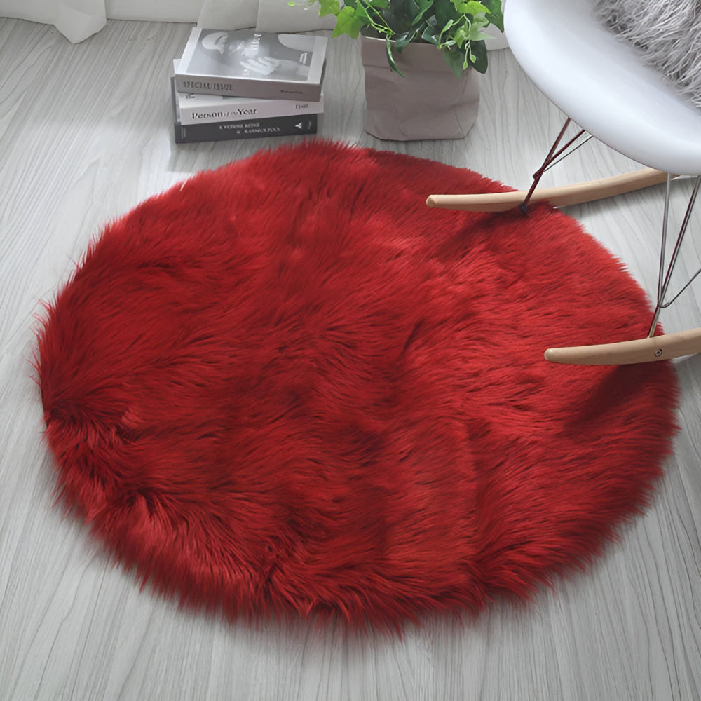 Round Velvet Pile Rug – image 9