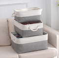 Foldable Cotton-Linen Storage Basket with Rope Handles – image 5