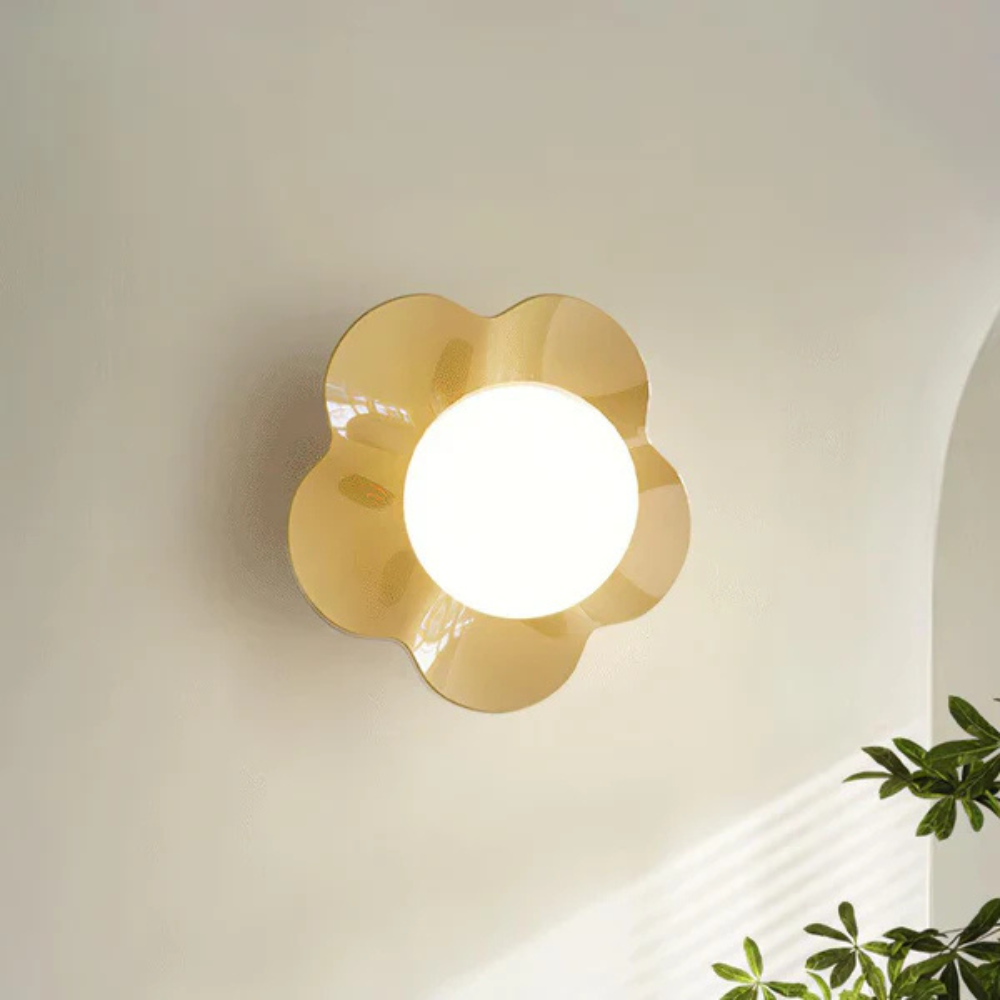 Flower Petal Wall Sconce, Danish Pastel Design - view 4