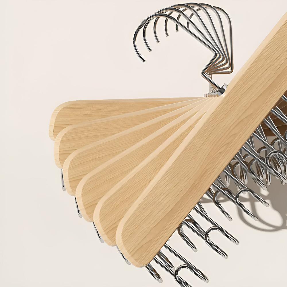 Wooden Eight-Hook Rotating Accessory Hanger – image 1
