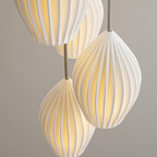 Ribbed Ceramic Teardrop Pendant Light - view 8