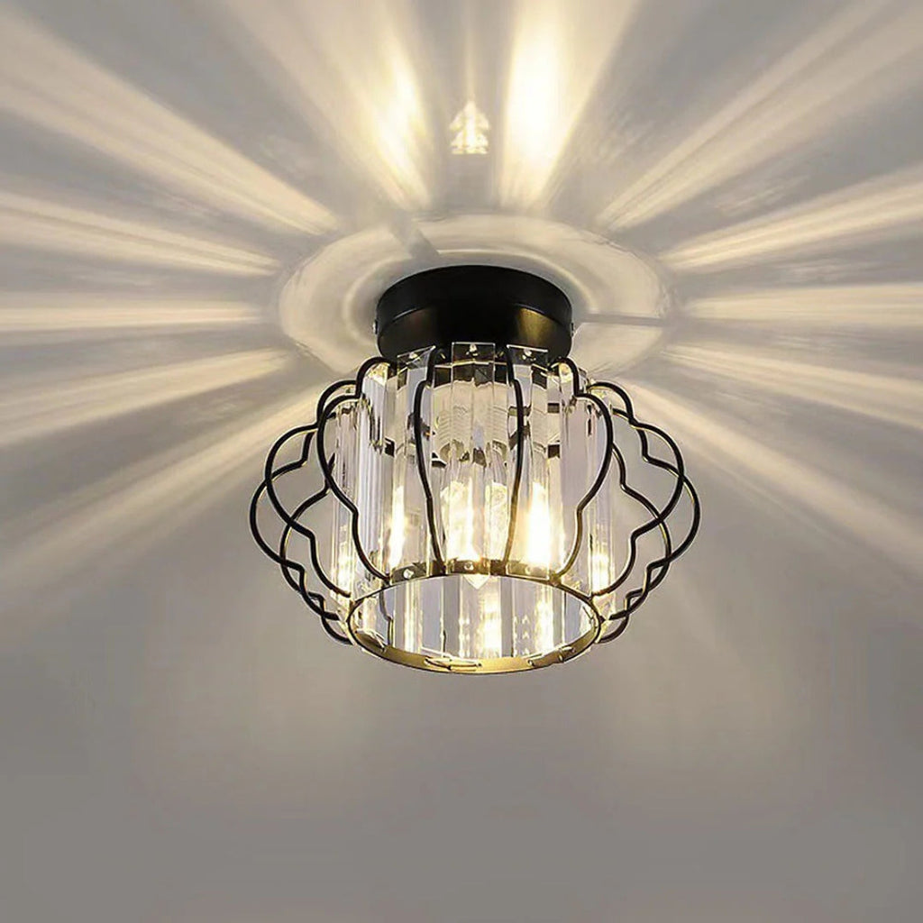 Prismatic Crystal Ceiling Light with Metal Fittings - view 17