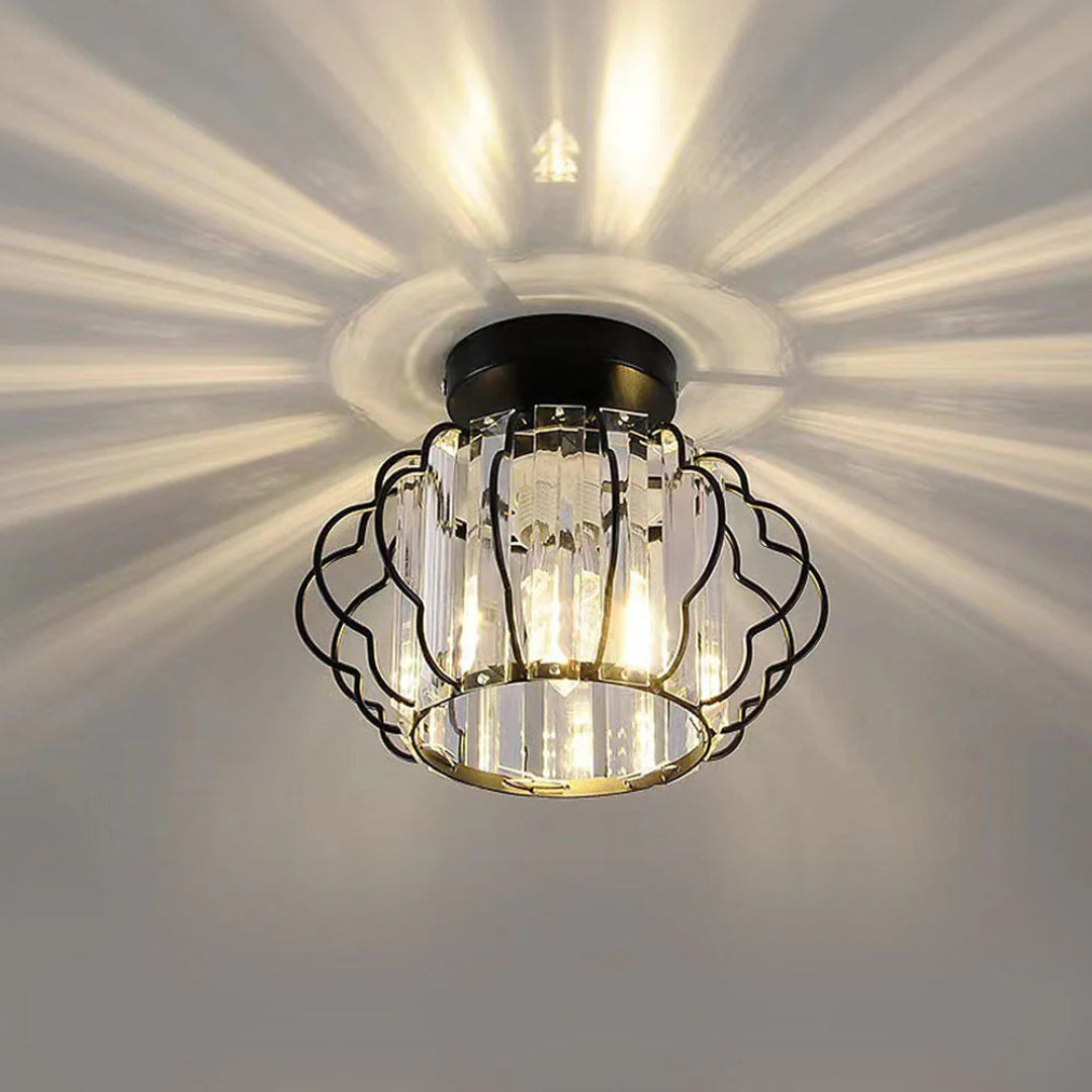 Prismatic Crystal Ceiling Light with Metal Fittings - view 17