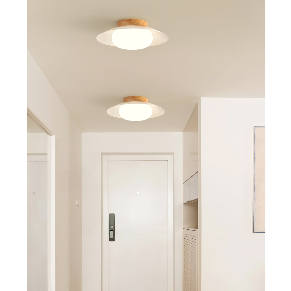 Cream Acrylic LED Flush Ceiling Light, 35 cm - view 9