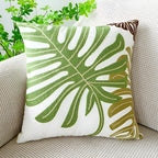Green Botanical Leaf Cushion Cover – image 13