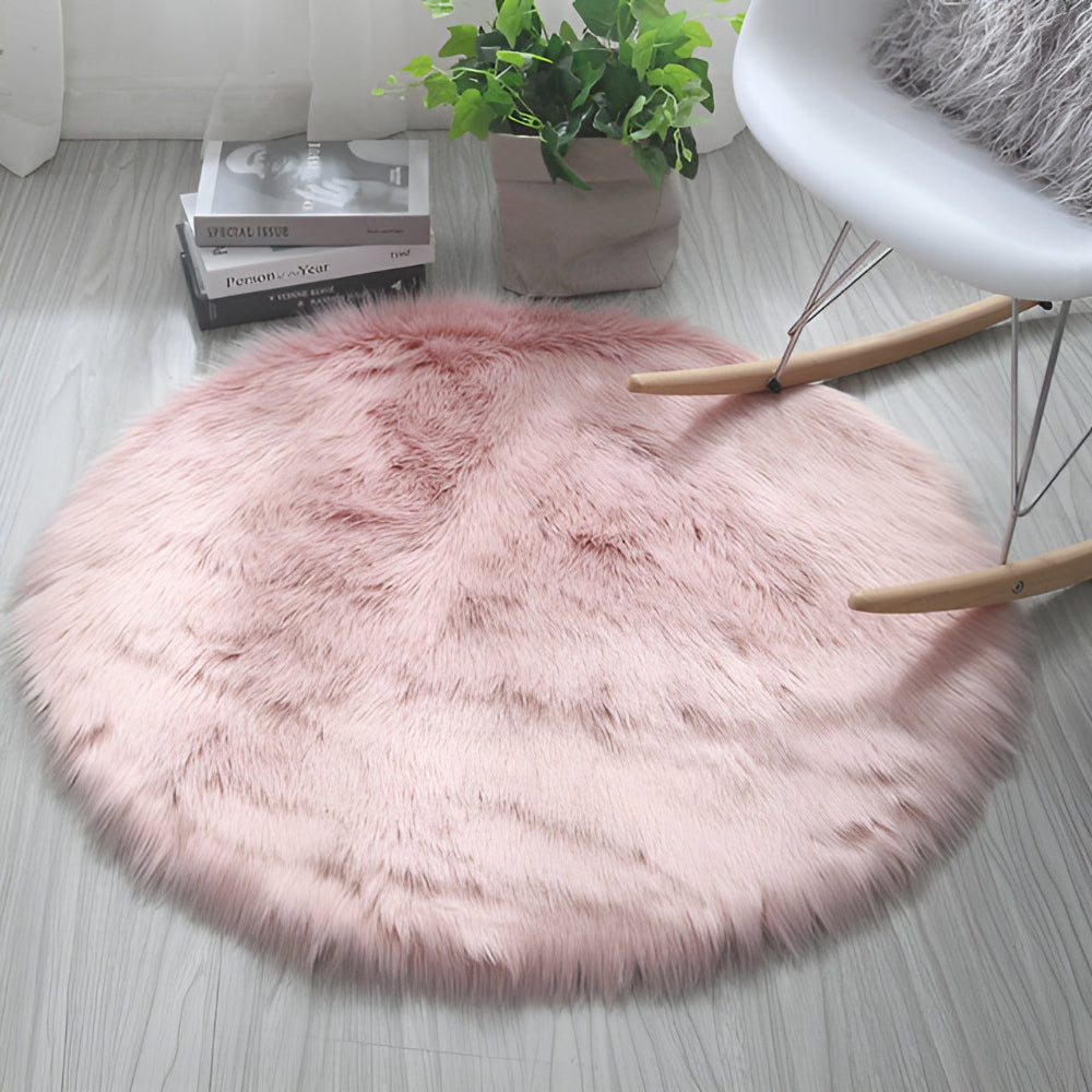 Round Velvet Pile Rug – image 10