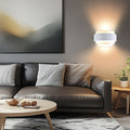 Up and Down Wall Sconce, Modern Metal Semi Flush Wall Light