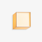 Fabric Cube LED Wall Sconce, White Japandi Design - view 1