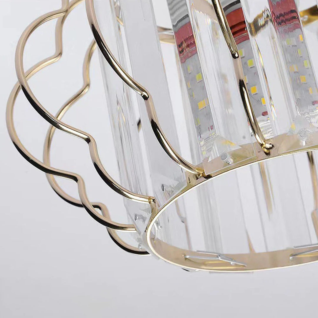 Prismatic Crystal Ceiling Light with Metal Fittings - view 9