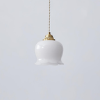 Floral Resin Pendant Light with Brass Hardware - view 18