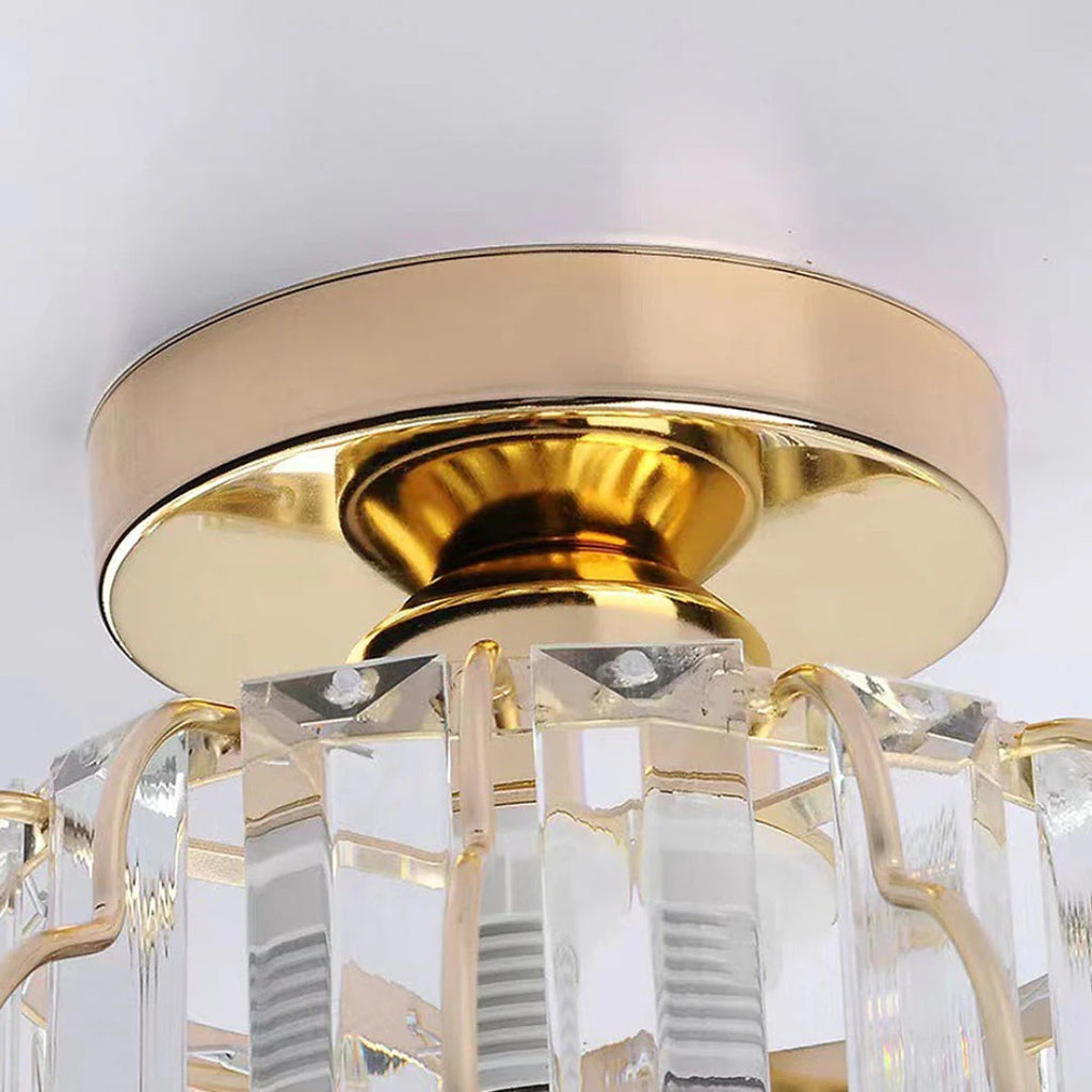 Prismatic Crystal Ceiling Light with Metal Fittings - view 8