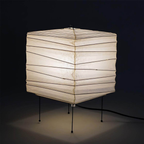 Paper Lantern Table Lamp with Metal Handle, UK Plug - view 11