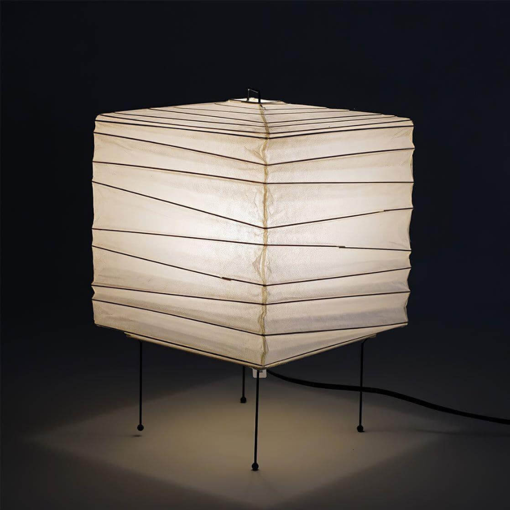 Paper Lantern Table Lamp with Metal Handle, UK Plug - view 11