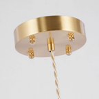 Floral Glass Pendant Light with Brass Fittings - view 14