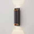 Metal LED Wall Sconce with Gold-Tone Interior - view 1