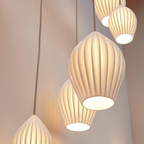 Ribbed Ceramic Teardrop Pendant Light - view 6