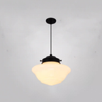 Frosted Glass Pendant Light, Matte White Geometric Designs - view 15