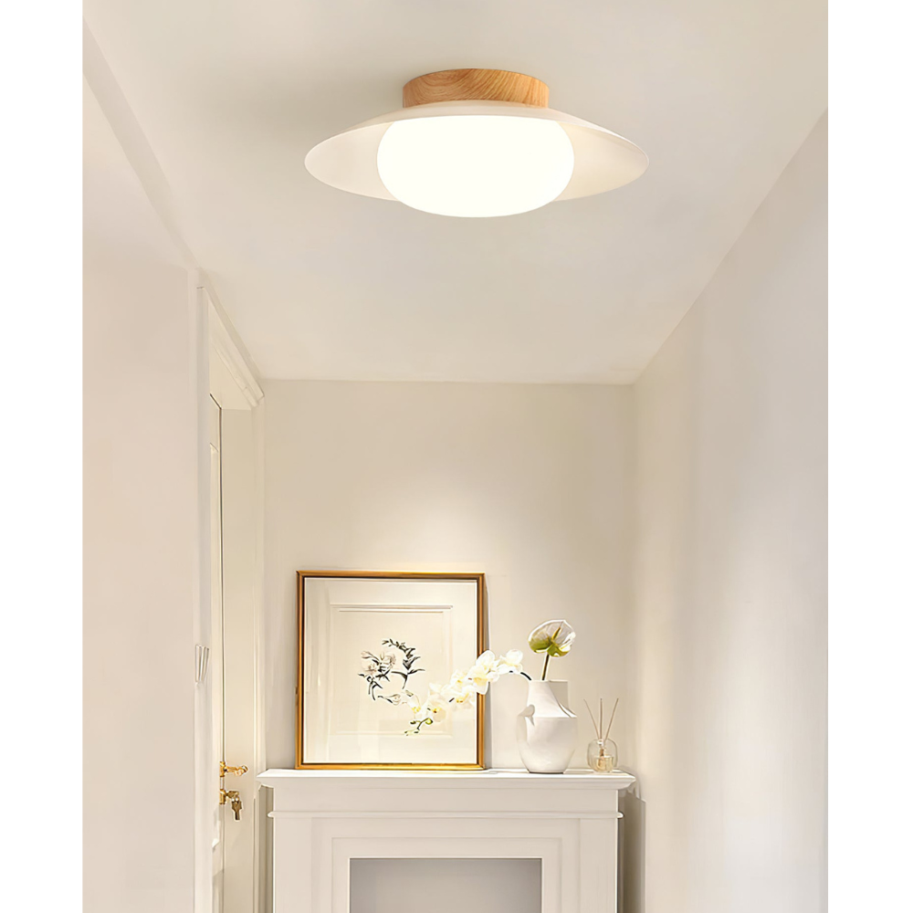 Cream Acrylic LED Flush Ceiling Light, 35 cm - view 3