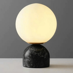 Marble Base Glass Globe Table Lamp, UK Plug - view 8