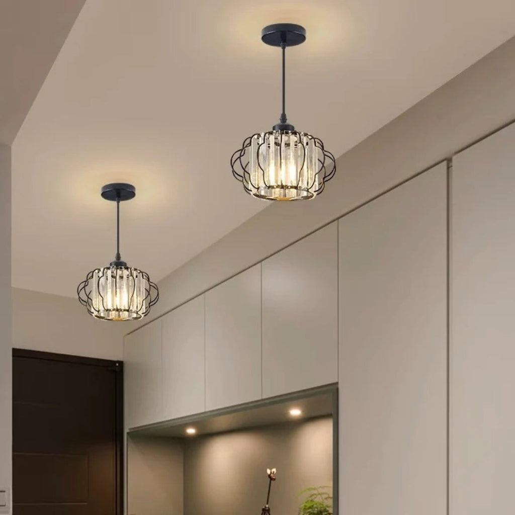 Prismatic Crystal Ceiling Light with Metal Fittings - view 11