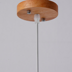 Geometric Wood Pendant Light, Sculptural Nordic Design - view 52