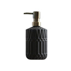 Diamond Pattern Glass Soap Dispenser, 390 mL