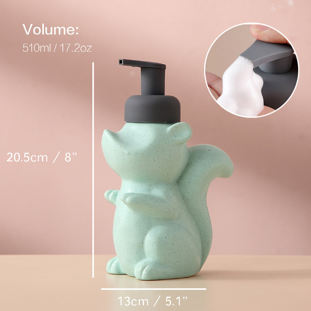 Squirrel Ceramic Foaming Soap Dispenser, 510 mL