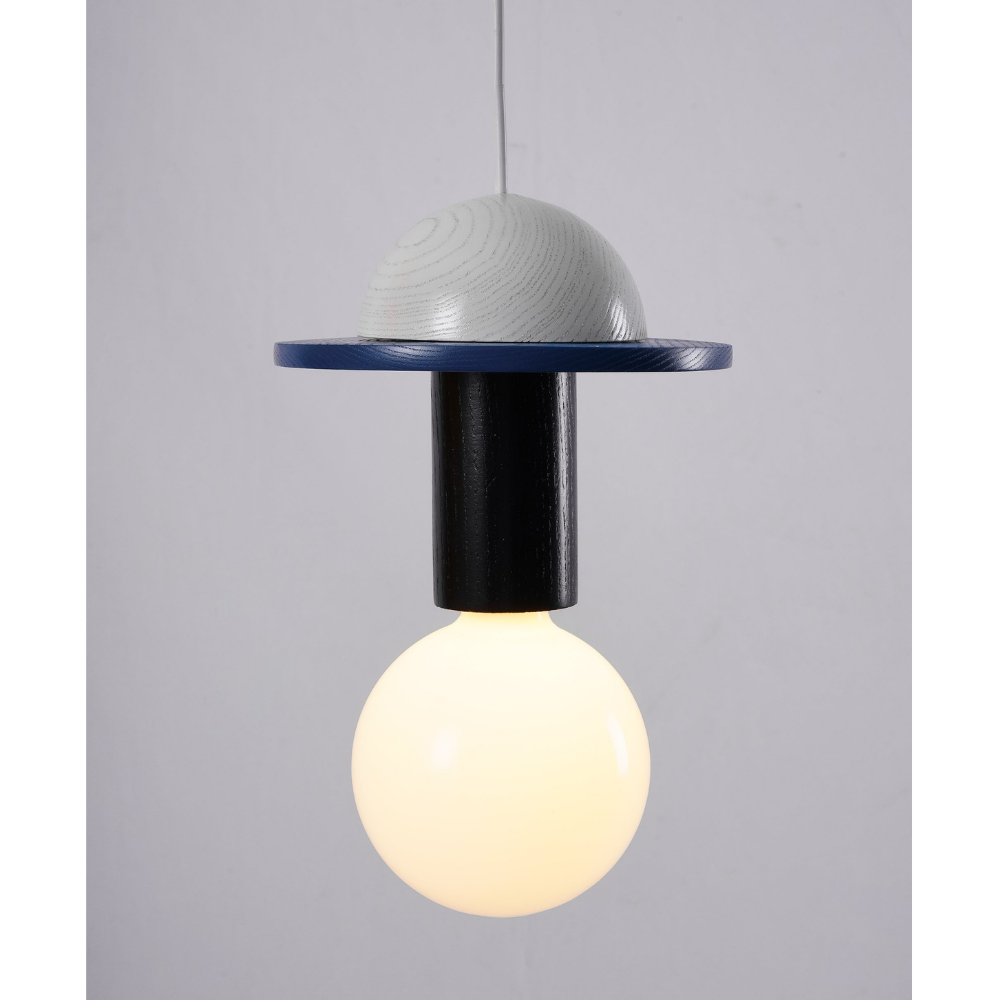 Geometric Wood Pendant Light, Sculptural Nordic Design - view 41