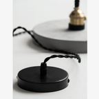 Geometric Concrete Pendant Light with Brass Detail - view 17