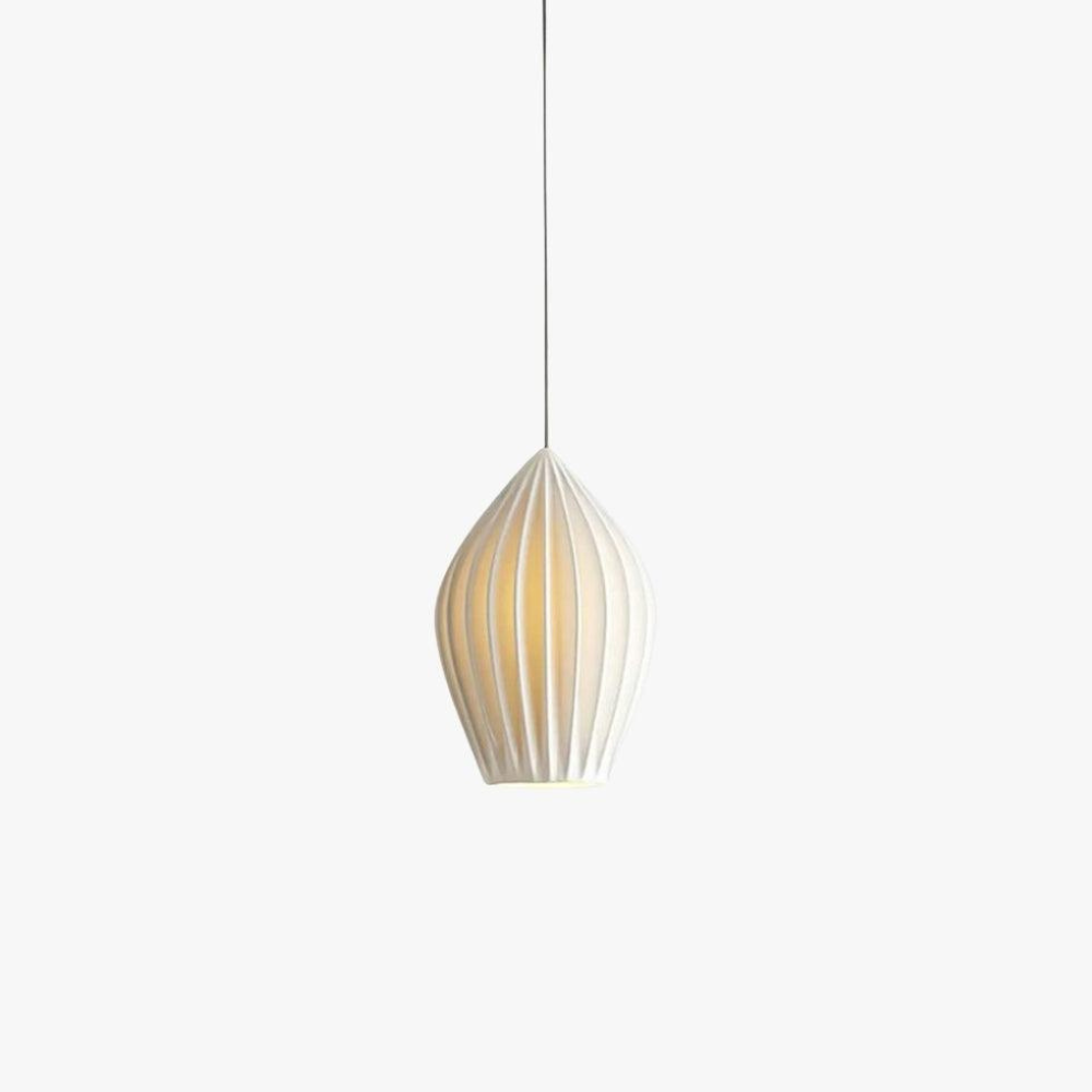 Ribbed Ceramic Teardrop Pendant Light - view 5