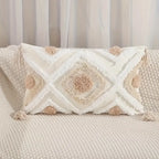Tufted Diamond Tassel Cushion Cover – image 2