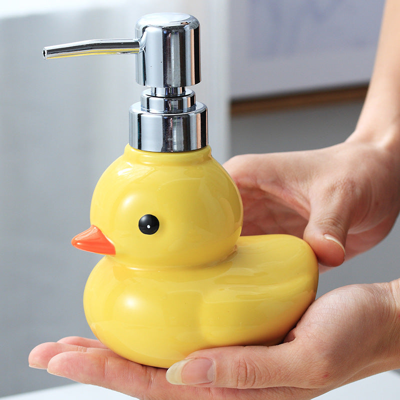 Duck Shape Ceramic Soap Dispenser – product image 2