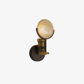 Ribbed Fresnel Glass Wall Sconce with Brass Finish - view 1
